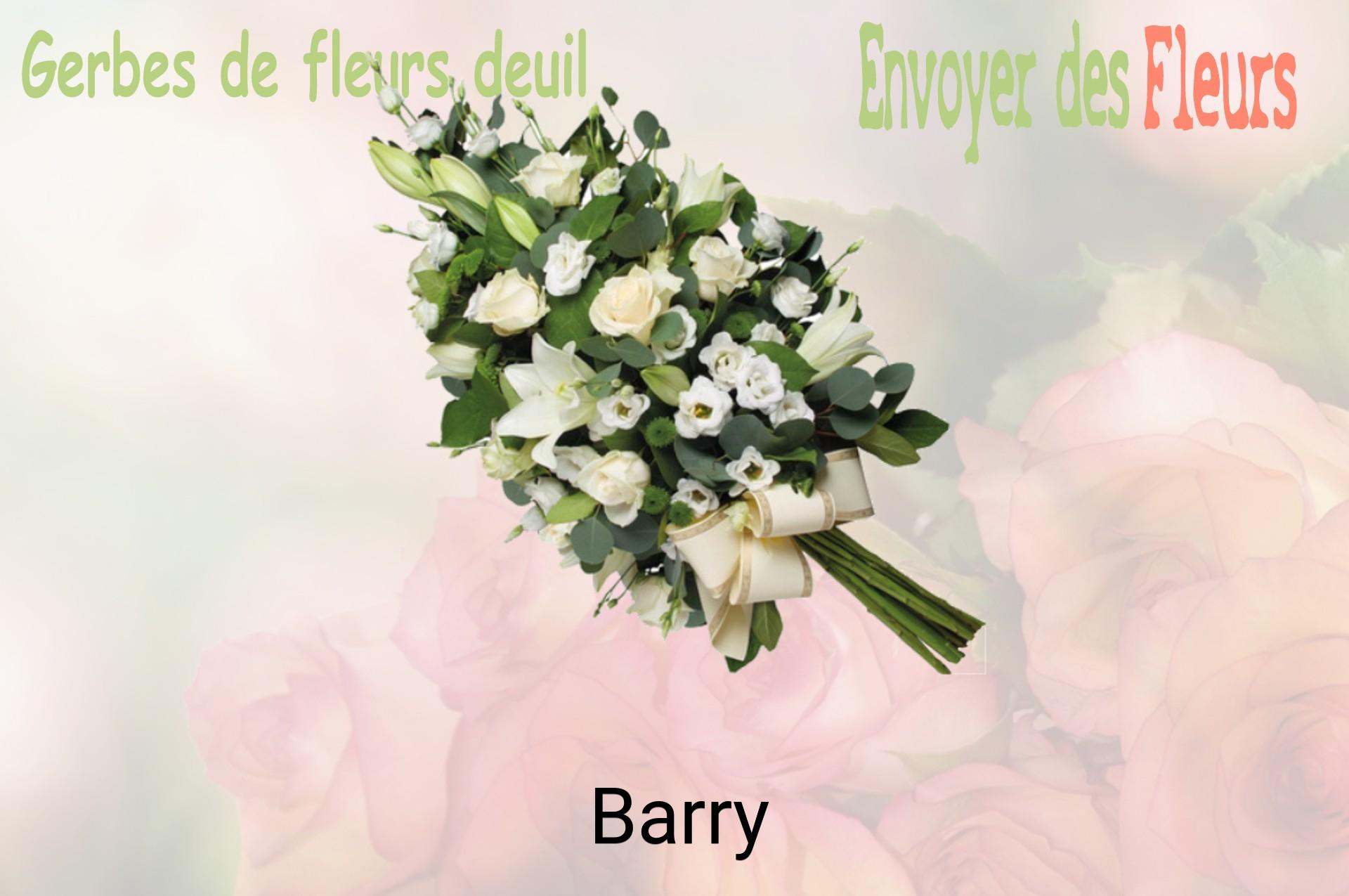 Gerbe de fleurs de deuil livrée à Barry